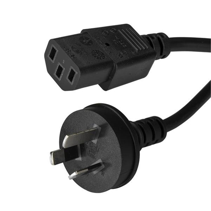 StarTech.com PXTA1012M 2m (6ft) Computer Power Cord AS/NZS 3112 to C13 10A 250V 18AWG Black Replacement AC Power Cord Printer Power Cord PC Power Supply Cable Monitor Power Cable - UL Listed