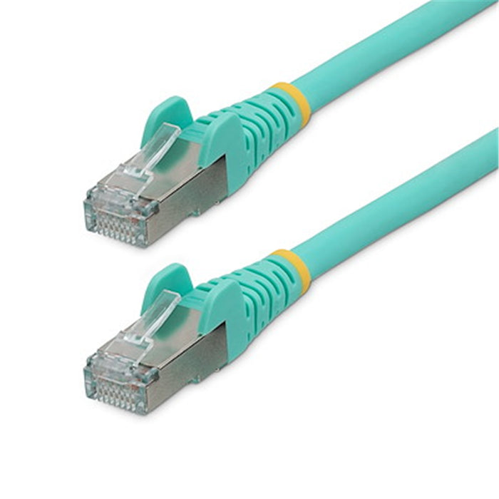 STARTECH.COM 50CM LSZH CAT6A ETHERNET CABLE - 10GBE S/FTP 100W POE AQUA LTW