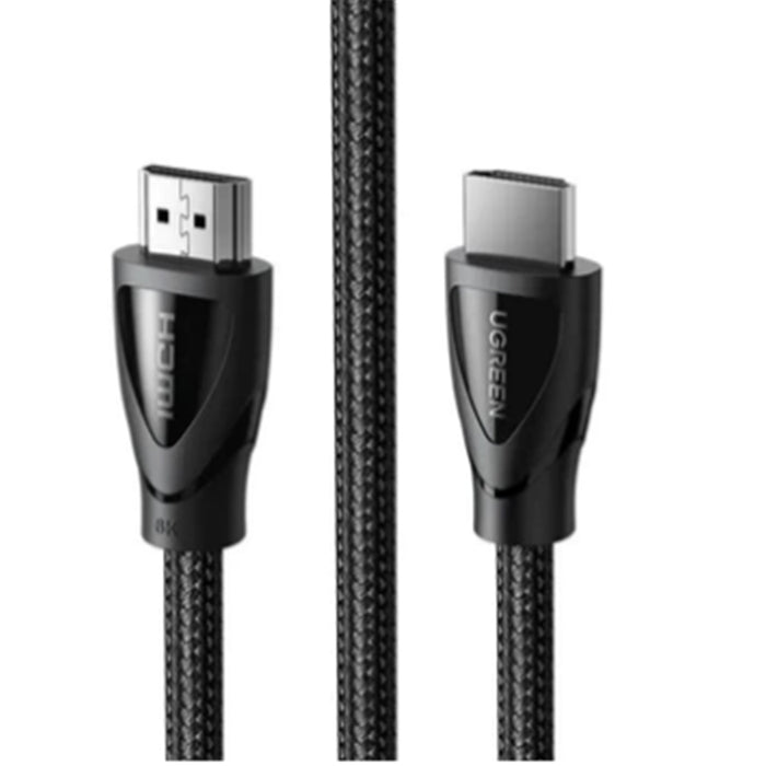 UGREEN 80403 8K Ultra HD HDMI 2.1 Cable M/M with Braided 2m 8K60Hz 4K120Hz eARC HDR10 HDCP 2.2&2.3 HDMI Cable Compatible with PS5/Xbox Series X/Roku TV/HDTV/Blu-ray Black