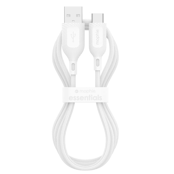 Mophie Essential Cable A C Cable - White soft braided - 2m