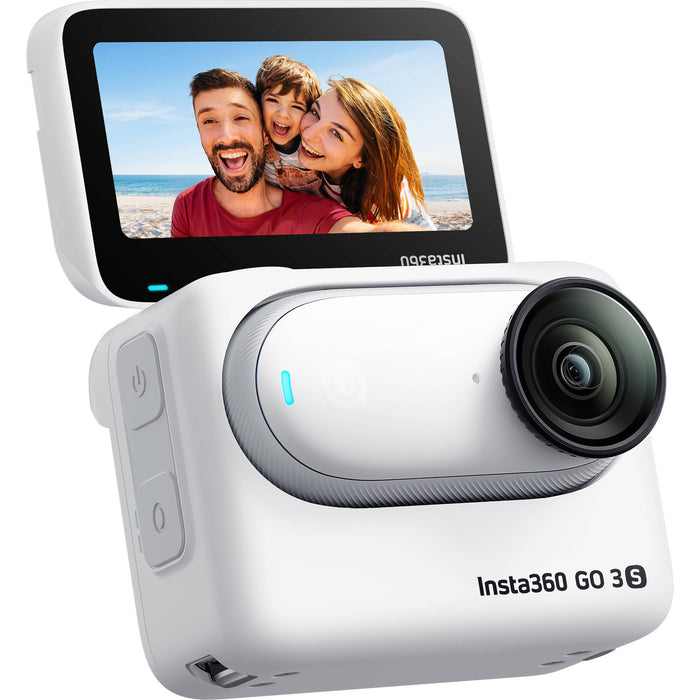 Insta360 GO 3S Action Camera - Arctic White 128GB Edition - Recording Up to UHD 4K Video and Photos - FlowState 6-Axis Gyro Stabilization