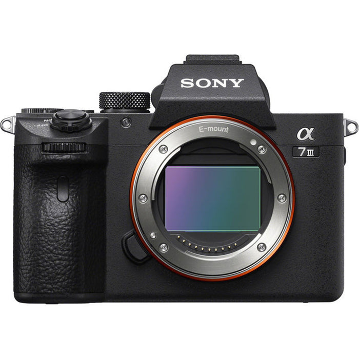 Sony Alpha A7 Mk III Mirrorless Digital Camera (Body Only) 24MP Full-Frame Exmor R BSI CMOS Sensor - 5-Axis SteadyShot INSIDE Stabilization - 3.0" 922k-Dot Tilting Touchscreen LCD