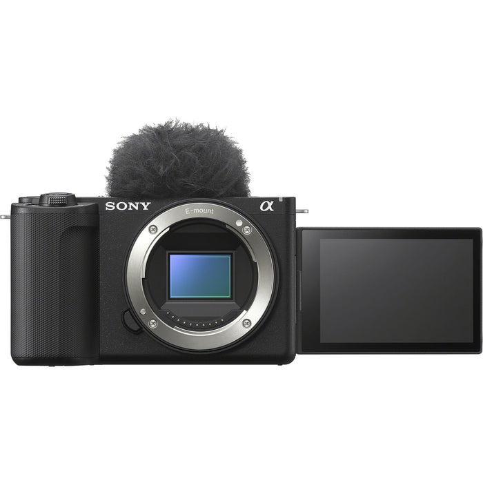 Sony ZV-E10 II Mirrorless Camera (Body Only) - Black 26MP APS-C Exmor R CMOS Sensor - UHD 4K60p and Full HD 120p Video - Up to 11-fps Shooting - 759-Point Fast Hybrid Phase Detection - Directional 3-Capsule Mic and Windscreen