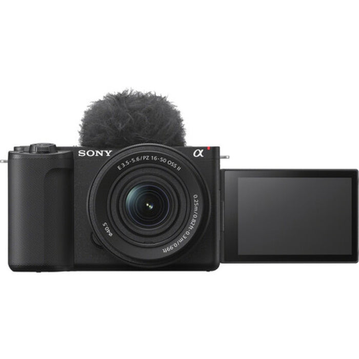 Sony ZV-E10 II Mirrorless Camera with 16-50mm Lens - Black  26MP APS-C Exmor R CMOS Sensor - UHD 4K60p and Full HD 120p Video - Up to 11-fps Shooting - 759-Point Fast Hybrid Phase Detection - Directional 3-Capsule Mic and Windscreen