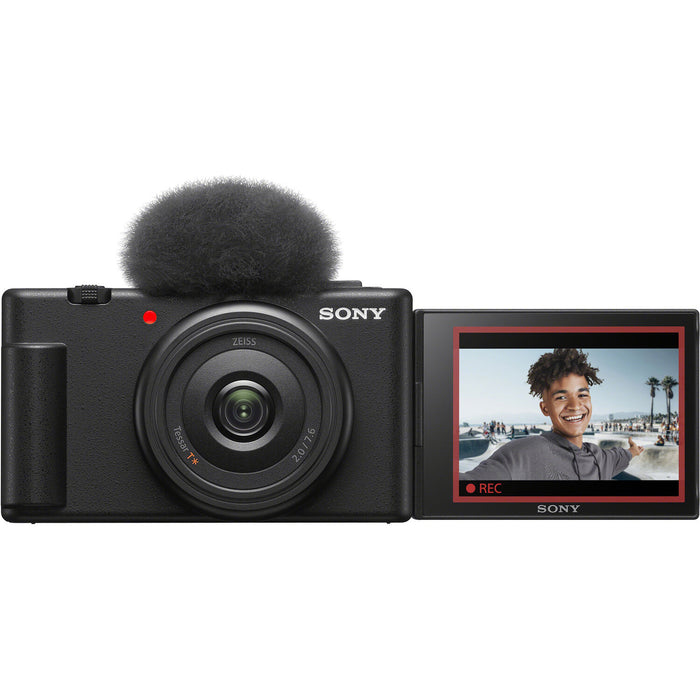 Sony ZV-1F Vlog Camera 20.1MP 1" Exmor RS BSI CMOS Sensor - ZEISS 20mm-Equivalent f/2-f/8 Lens - UHD 4K30p Video Recording