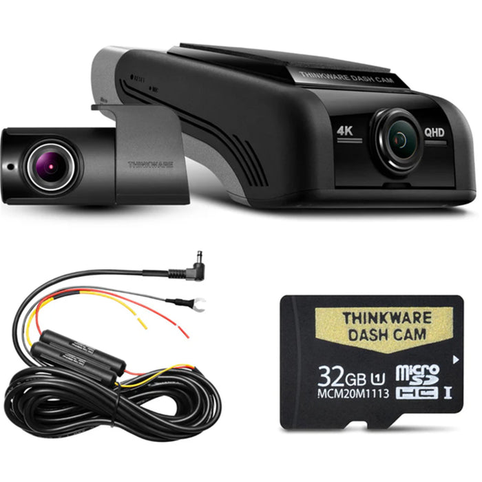 THINKWARE U1000 - 4K UHD Dual Channel Dash Camera - 32GB - 4K UHD 2160P videos from the front camera and sharp 1440P 2K QHD videos from the rear camera