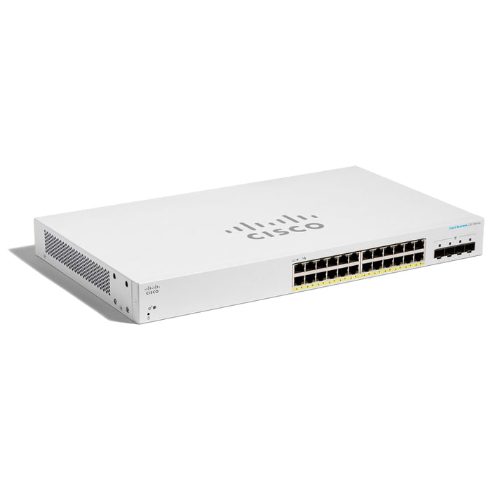 CBS220 Smart 24-port GE, Full PoE, 4x1G SFP Managed PoE Switch