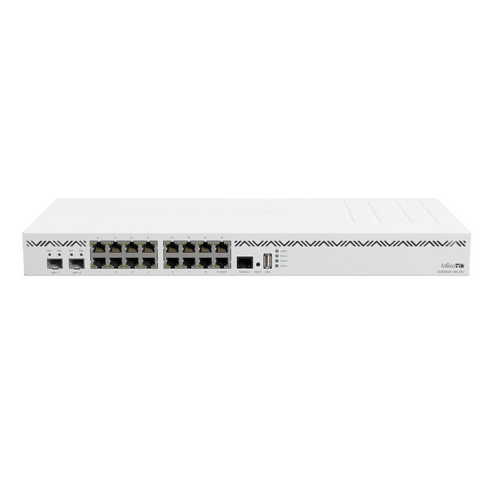 MikroTik CCR2004-16G-2S+ Router with 16x Gigabit Ethernet ports, 2x10G SFP+ and active cooling
