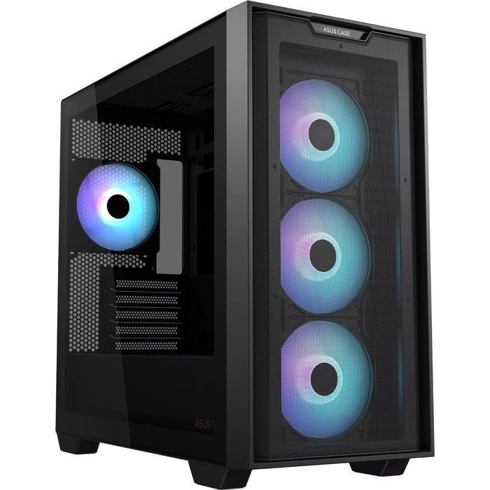ASUS PRIME A21 Plus Black mATX Case with 4 X ARGB Fans CPU Cooler Support Upto 165mm GPU Support Upto 380mm 4x PCI Slot 360mm Radiator Supported Front I/O: 2x USB  HD Audio