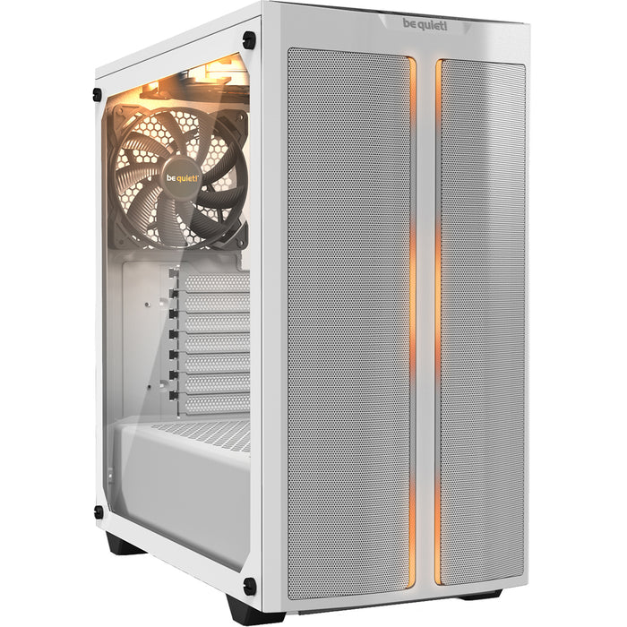 be quiet Pure Base 500DX RGB White Mid Tower Case Tempered Glass CPU Cooler Supports Upto 190mm GPU Supports Upto 369mm 7X PCI Slots 360mm Radiator Supported Front: 2X USB HD Audio No PSU