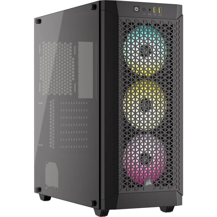 Corsair 480T RGB Airflow Black ATX MidTower Gaming Case Tempered Glass 3x 120mm A-RGB Fan Pre Installed 7x PCI Slot 360mm Radiator Supported Front I/O: 2x USB HD Audio