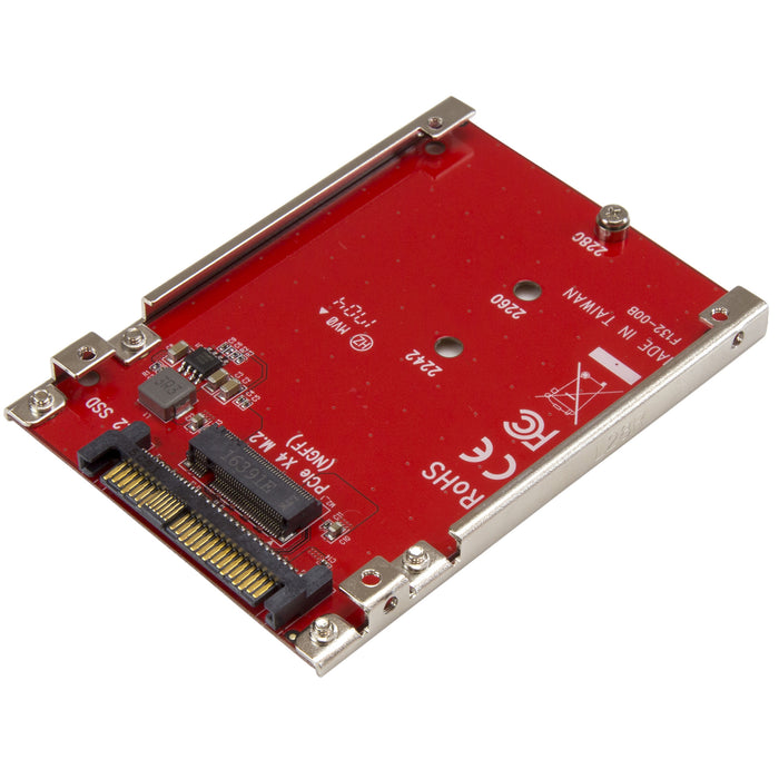 StarTech.com U2M2E125 M.2 to U.2 Adapter - For M.2 PCIe NVMe SSDs - PCIe M.2 Drive to U.2 (SFF-8639) Host Adapter - M2 SSD Converter