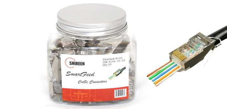 Shireen CAT-C5e RJ45 Smart Feed Connector 50pk