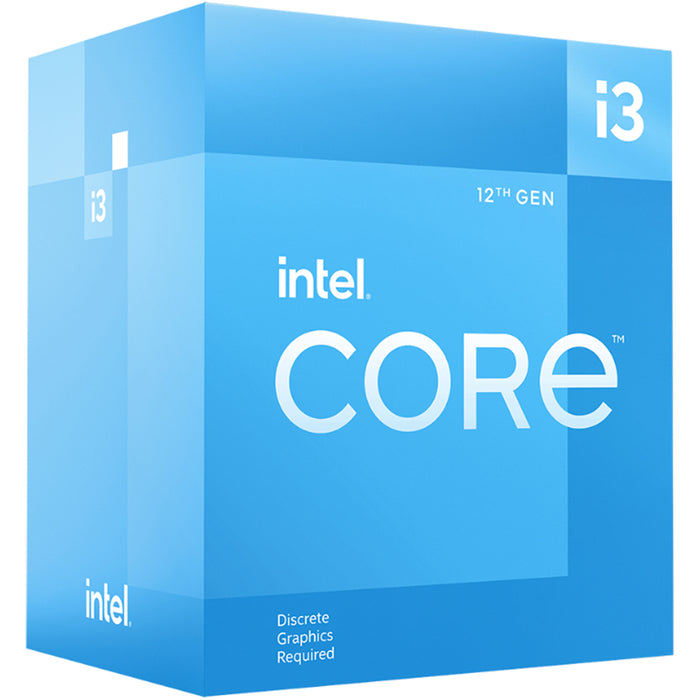 Intel Core i3 12100F CPU 4 Core / 8 Thread - Max Turbo 4.3GHz - 12MB Cache - LGA 1700 Socket - 12th Gen Alder Lake - 58W TDP - No Integrated Graphics - Intel 600 Series Motherboard Required