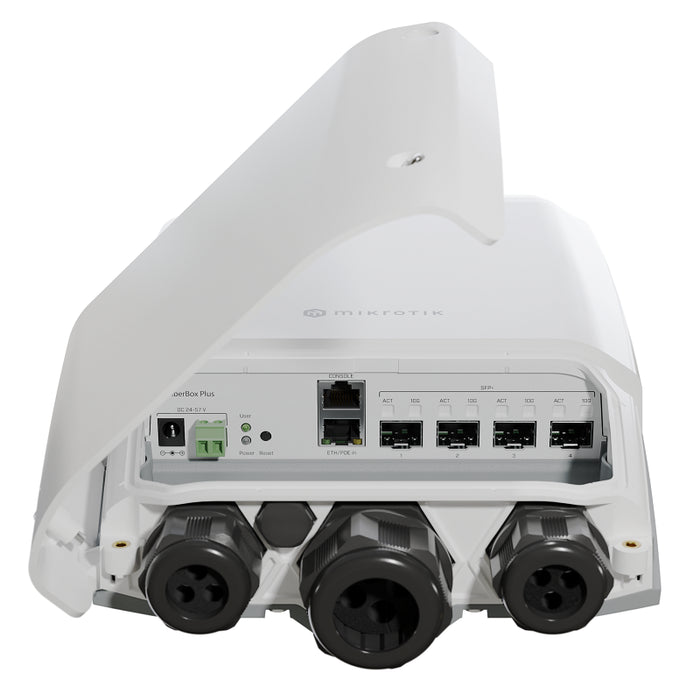 MikroTik CRS305-1G-4S+OUT Outdoor FiberBox Plus with 1x 1Gbps Ethernet and 4 x 10 Gigabit SFP+