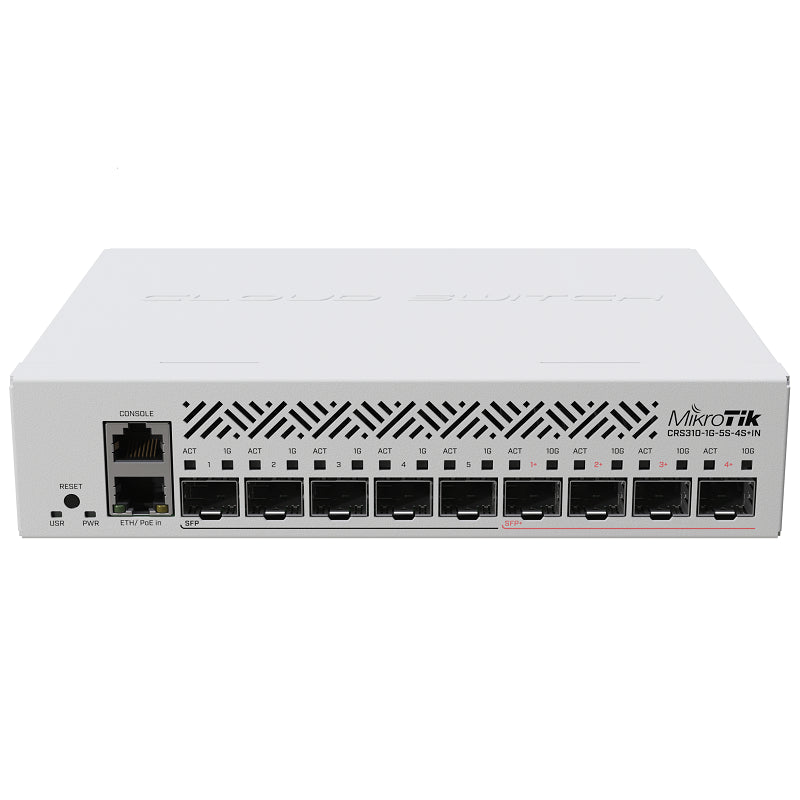 MikroTik CRS310-1G-5S-4S+IN Multi-Gigabit SOHO Router with 5 x 1G SFP ...
