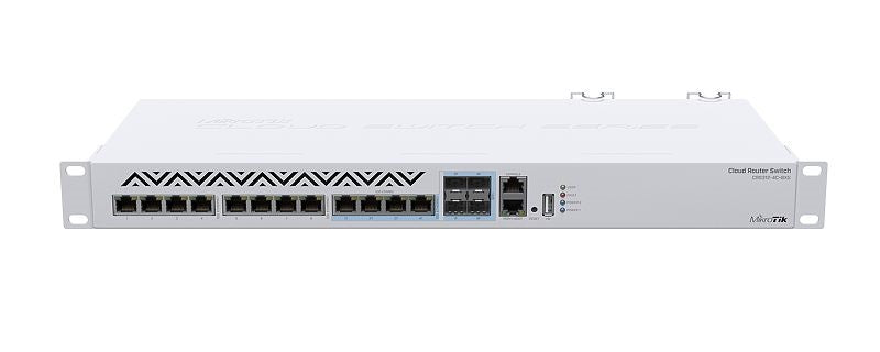 MikroTik Cloud Router Switch CRS312-4C+8XG-RM with 8 x 10Gbps Copper Ethernet and 4 x 10Gbps SFP+ Ports