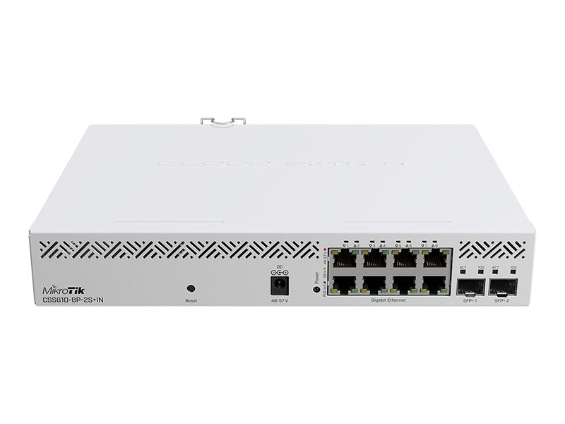 MikroTik Cloud Smart Switch 610-8P-2S+IN, (SwitchOS), desktop enclosur ...