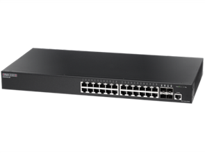 24-Port 10/100/1000 Mbps (Gigabit) Managed Switch with 4 Gigabit SFP slots