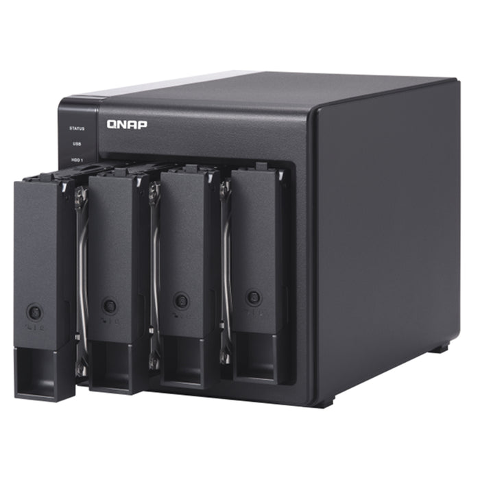 QNAP TR-004 4-Bay USB3.0 RAID Expansion Enclosure Expands capacity for QNAP NAS or use as DAS with PC RAID 0/1/5/10/JBOD/Software Ctrl
