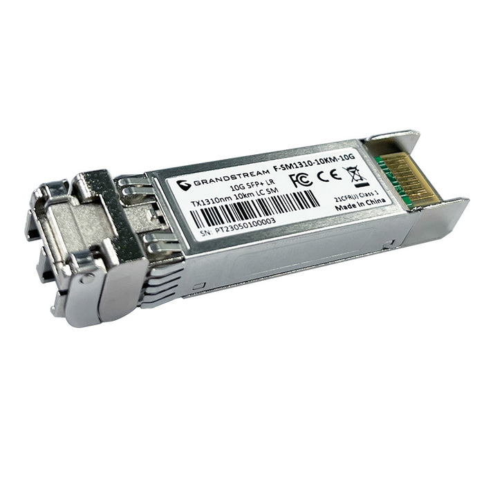 Grandstream SFP+ Fiber Module, Single-Mode, 1310nm, 10-Kilometer, 10Gbps, LC (Sold Each)