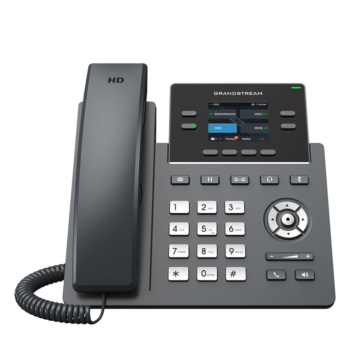 Grandstream GRP2612G 4 Lines 2 SIP and 2.4 inch Colour Screen with Gigabit Ethernet - No PoE