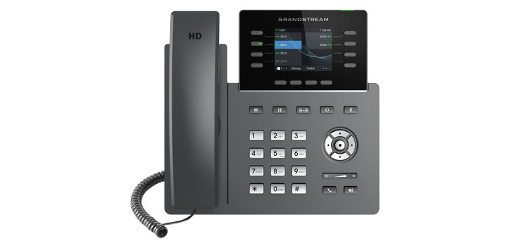 Grandstream GRP2624 8 lines, Gigabit, WiFi/BT, Colour Screen IP Phone with Dual Band 802.11ac Wi-Fi