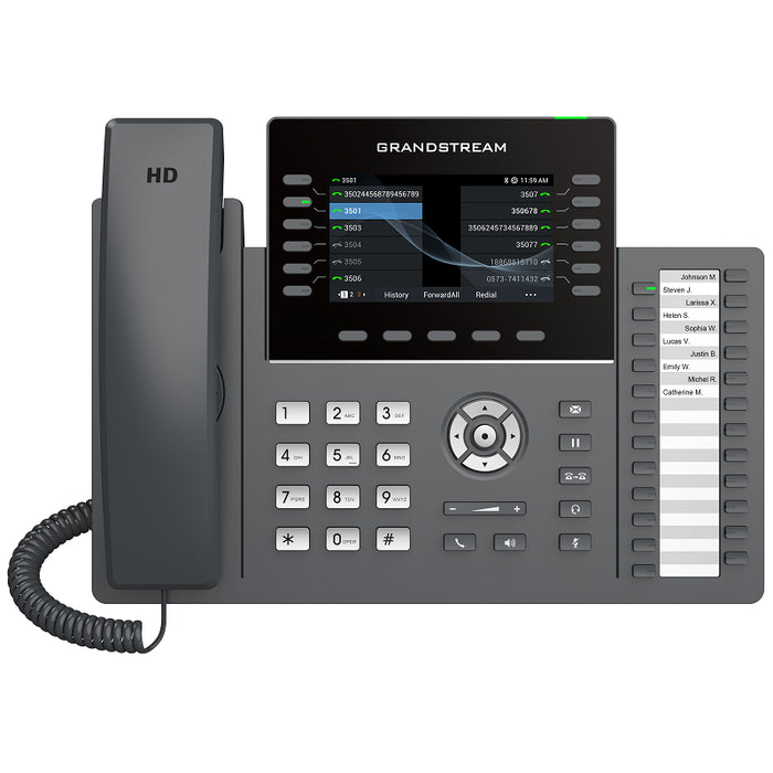 Grandstream GRP2636 6+6 lines, Gigabit, WF/BT, Colour Screen, 24 paper based BLF keys