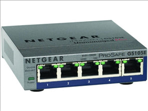 ProSafe Plus 5-Port Gigabit Ethernet Switch Desktop Sized Metal Case