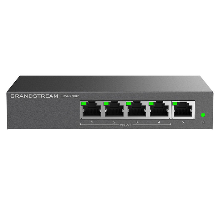 Grandstream GWN7700P 5 Port Gigabit Unmanaged Ethernet PoE Switch