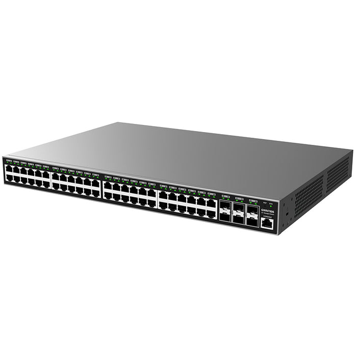 Grandstream GWN7806 Enterprise Layer 2+ Managed Network Switch, 48 x GigE, 6 x SFP+