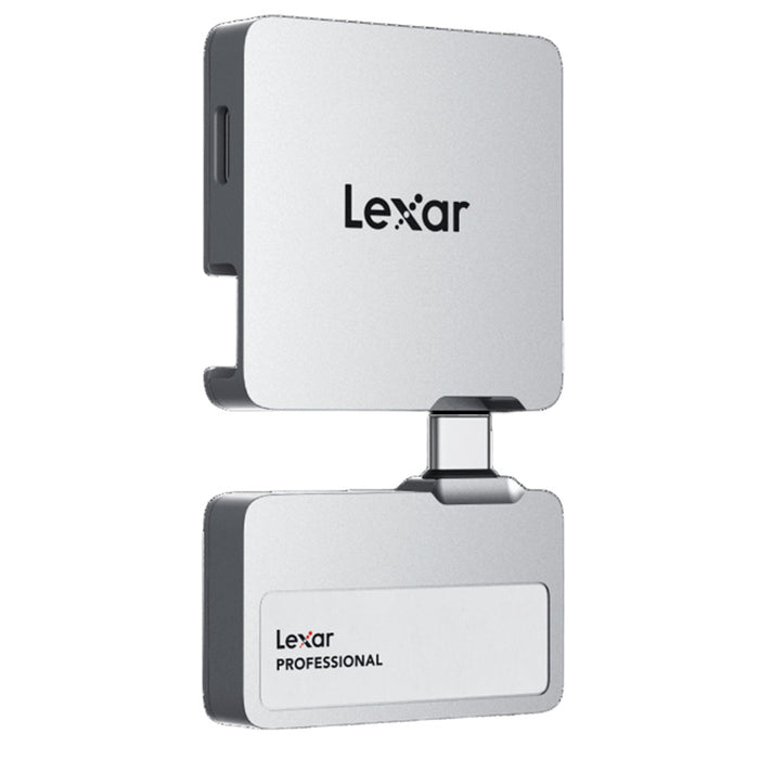 Lexar SL400 Professional Go 1TB Portable SSD with HUB - Silver