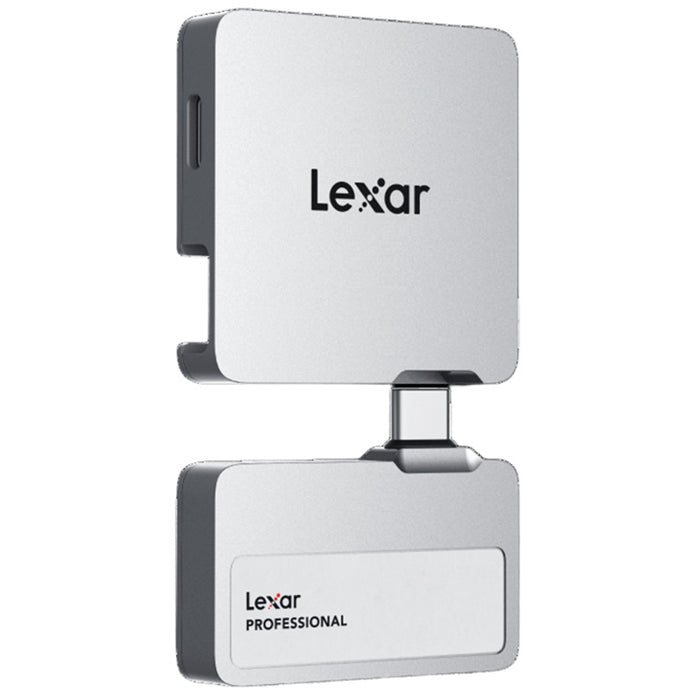 Lexar SL400 Professional Go 2TB Portable SSD with HUB - Silver