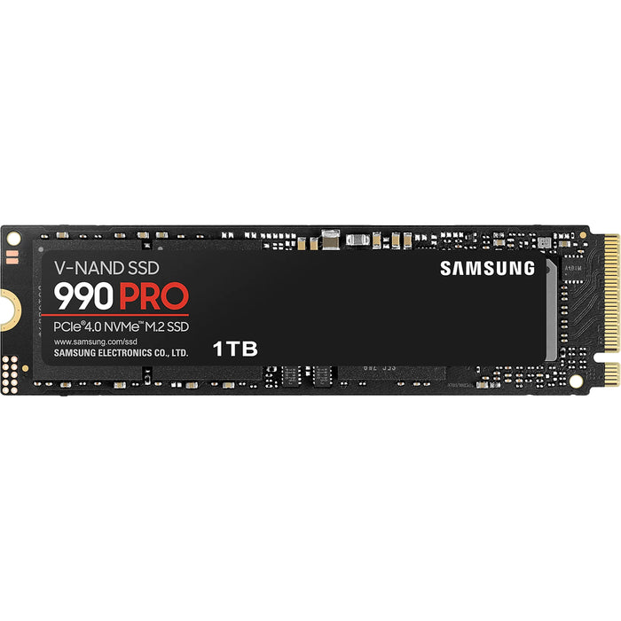 Samsung 990 Pro 1TB M.2 NVMe Internal SSD PCIe Gen 4 - Up to 7450MB/s Read - Up to 6900MB/s Write - 1200K/1550K IOPS - 5 Years Warranty or 600 TBW