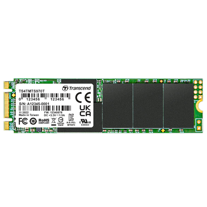 Transcend Embedded 2TB M.2 2280 SSD SATA3 B+M Key 3D TLC BiCS5 PE: 3K wide temp.