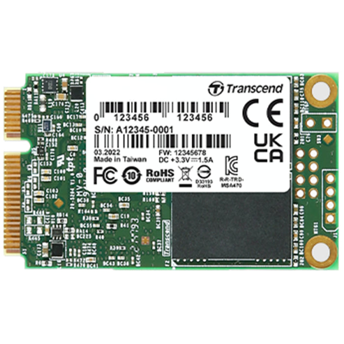 Transcend Embedded 512GB mSATA SSD SATA3 3D TLC BiCS5 PE: 3K 30u  wide temp.