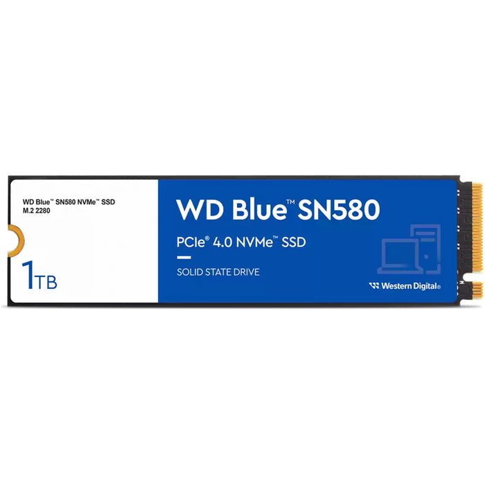 WD Blue SN580 1TB M.2 NVMe Internal SSD PCIe 4.0 - Up to 4150MB/s Read - Up to 4150MB/s Write -  5 Year Warranty