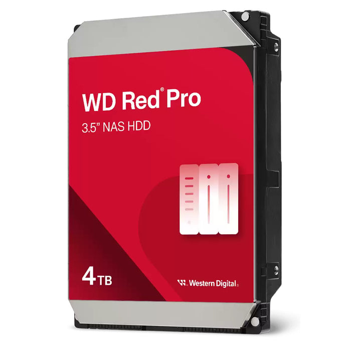 WD Red Pro 4TB 3.5" NAS Internal HDD SATA3 - 256MB Cache - Designed and Tested for RAID Environments - 8-16 Bay NAS - 5 Years Warranty