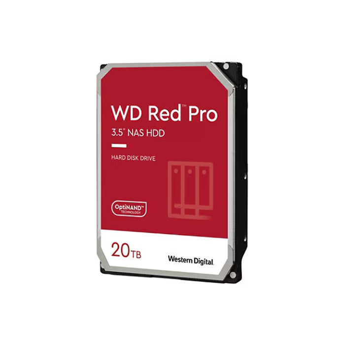 WD Red Pro 20TB 3.5" NAS Internal HDD SATA3 6Gb/s - 512MB Cache - 7200 RPM - Designed and Tested for RAID Environments - 8-16 Bay - 5 Years Warranty