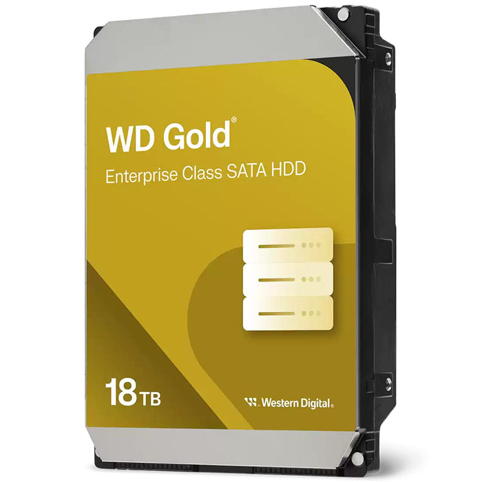 WD Gold Enterprise Class 18TB 3.5" HDD 512MB Cache 7200 RPM  SATA Hard Drive  Durable capacity storage for high-availability deployments. Designed for a multitude of Datacenter-specific applications  5 Years      warranty