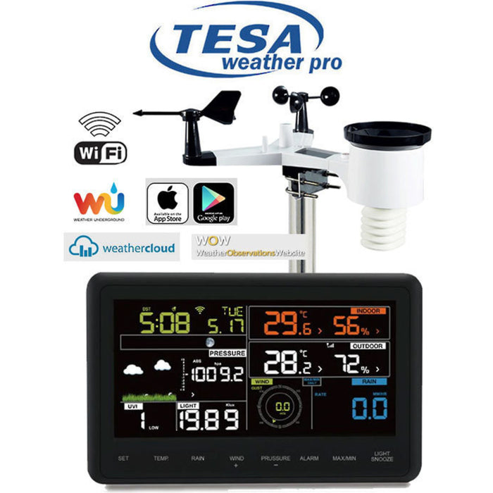 TESA WS2980C Pro Weather Station Weather Underground Wi-Fi