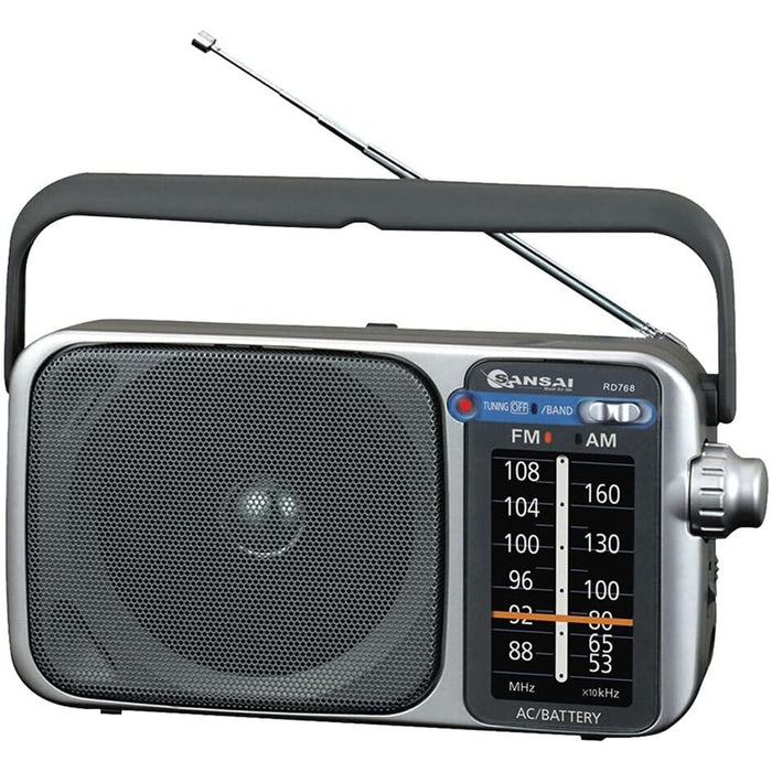 Sansai RD768 Portable AC/DC AM/FM Radio 2/A