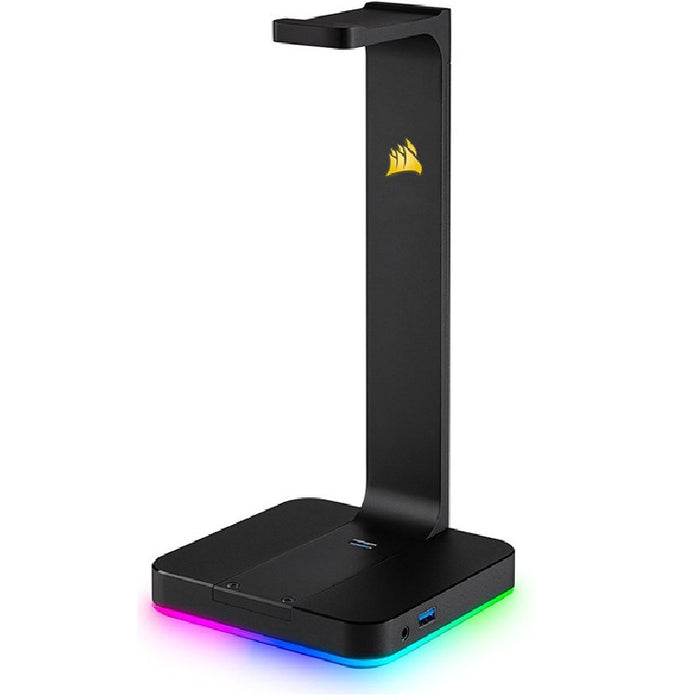 Corsair ST100 RGB Premium Headset Stand Durable Aluminum Construction and Iconic Design 9 Zones RGB Dual USB 3.1 Pass Through.