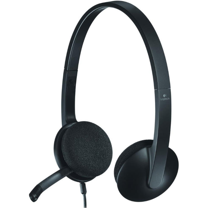 Logitech H340 USB Headset - Black Lightweight - Plug-and-Play - Delivers Crystal-Clear Digital Audio