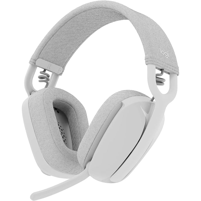 Logitech Zone Vibe 100 Headset - Off White Lightweight - Multipoint - Bluetooth