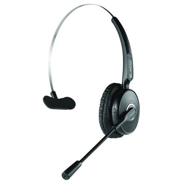 Promate ENGAGE.BLK Over ear Mono Monaural Headset - Black Bluetooth - HD Voice Clarity - Noise-Cancelling Microphone - All day Ergonomic Comfort Fit - Built-in Controls - All day battery - up to 14 Hours with 220mAh