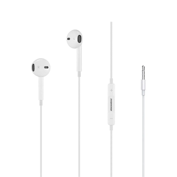 RockRose Solo MC 3.5MM In-Ear Headphones -  White 120cm