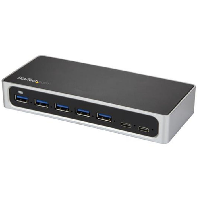 StarTech.com 7 Port USB-C Hub with Fast Charge Port USB-C to 5x USB-A 2x USB-C (USB 3.0 SuperSpeed 5Gbps) - Self Powered USB 3.1 Gen 1 Type-C Hub w/ Power Adapter - Desktop / Laptop Hub