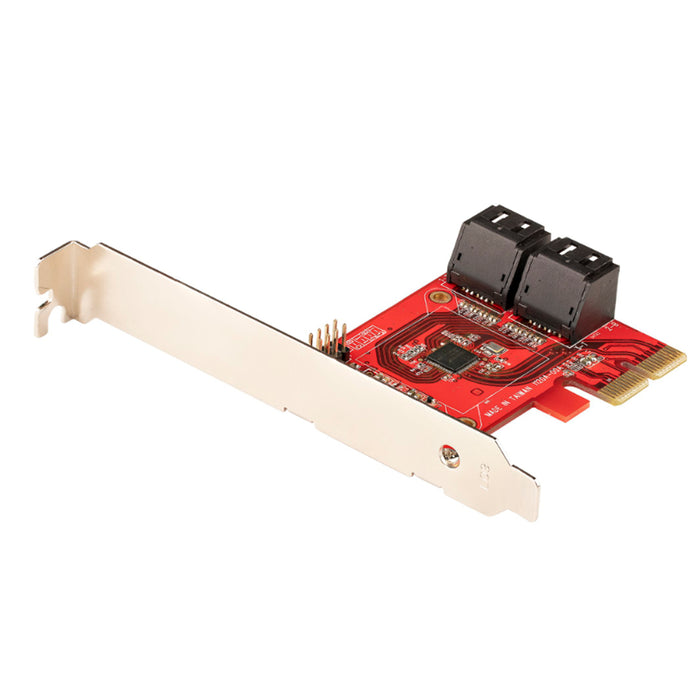 StarTech 4P6G-PCIE-SATA-CARD SATA PCIe Card - 4 Port PCIe SATA Expansion Card - 6Gbps - Low/Full Profile - Stacked SATA Connectors - ASM1164 Non-Raid - PCI Express to SATA Converter