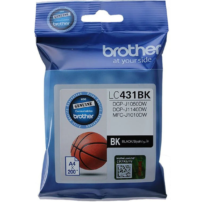 Brother LC431BK Ink Cartridge - Black 200 Pages - for Brother MFCJ1010DW / DCPJ1050DW Printer